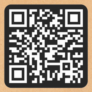 Pegatina Cuadrada Crea tu propio código QR personalizado para el sit