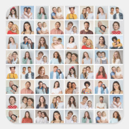 Pegatina Cuadrada Crea tu propio collage de 64 fotos