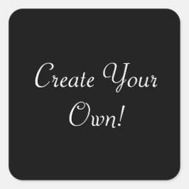 Pegatina Cuadrada Crea tu propio negro