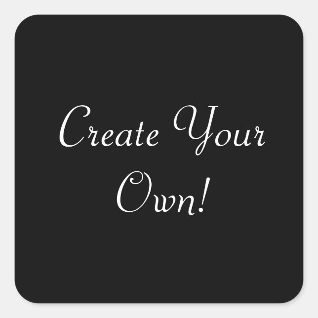 Pegatina Cuadrada Crea tu propio negro (Anverso)