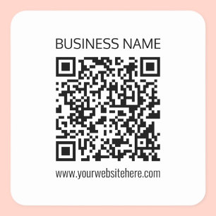Pegatina Cuadrada Crea un código QR de empresa al instante y con tex