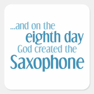 Pegatina Cuadrada Creación saxofónica