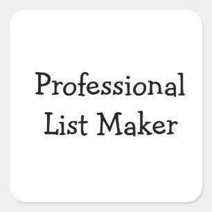 Pegatina Cuadrada Creador de listas profesional