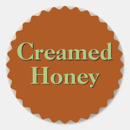 Pegatina Cuadrada Creamed Honey Jar Goldenrod