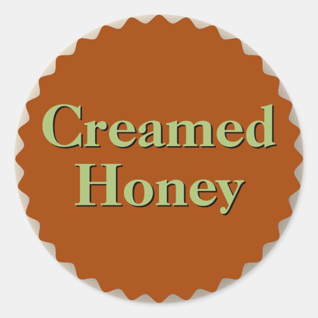 Pegatina Cuadrada Creamed Honey Jar Goldenrod (Anverso)