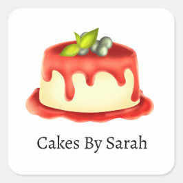 Pegatina Cuadrada Creamy Panna Cotta