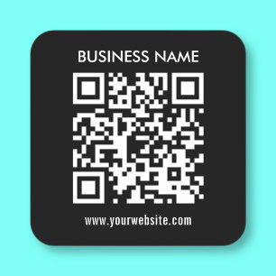 Pegatina Cuadrada Crear código QR al instante   Diseño simple modern