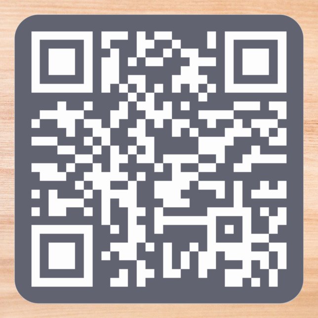 Pegatina Cuadrada Crear código QR de URL de sitio web comercial pers (Create Custom Company Business Website URL QR Code Square Sticker)