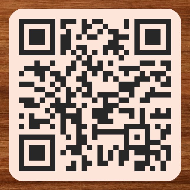 Pegatina Cuadrada Crear código QR personalizado de oro rosa con dire (Create Rose Gold Custom QR Code Website Address Square Sticker)