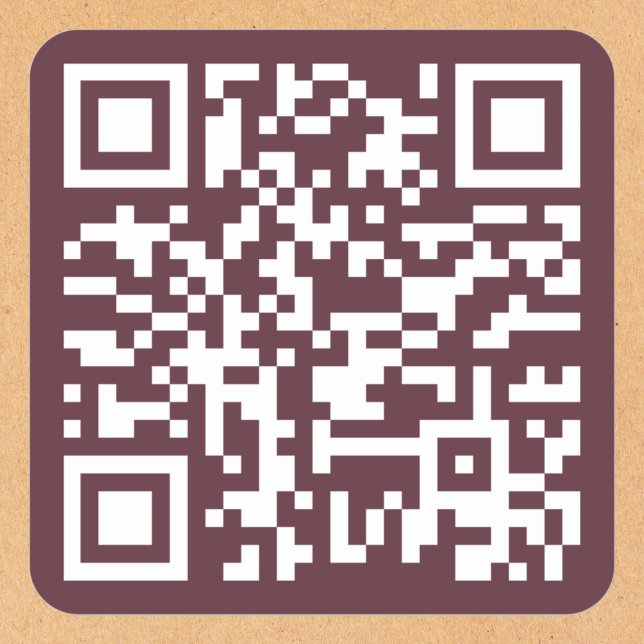 Pegatina Cuadrada Crear código QR personalizado para el sitio web de (Create Custom Small Business Owner Website QR Code Square Sticker)