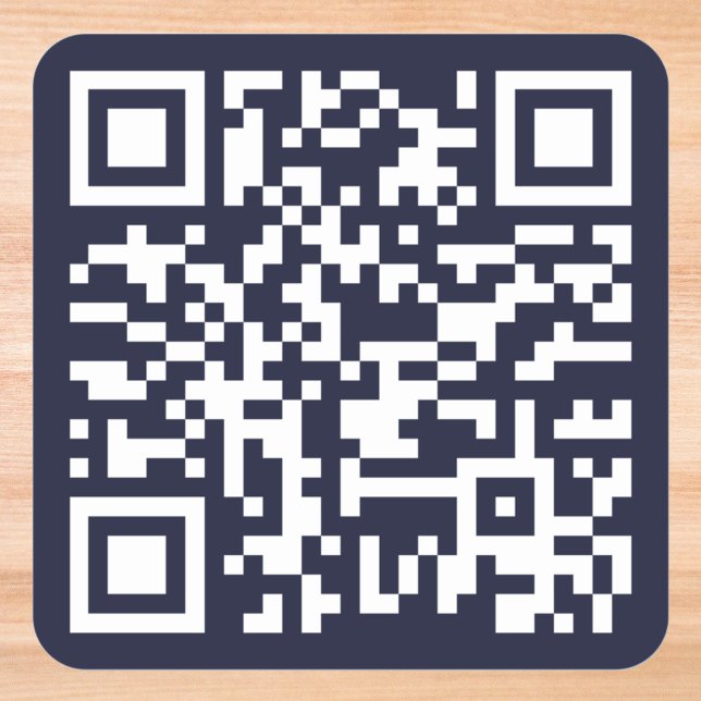 Pegatina Cuadrada Crear Código QR Personalizado Sitio Web Dueño de P (Create Custom QR Code Small Business Owner Website Square Sticker)