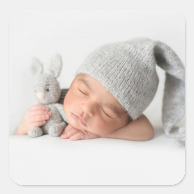 Pegatina Cuadrada Crear foto personalizada tú mismo (Anverso)