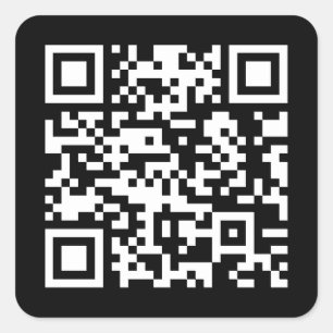Pegatina Cuadrada CREAR INSTANTÁNEAMENTE código QR SCANNABLE con su