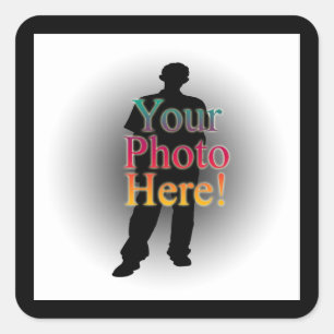 Pegatina Cuadrada Crear su propia foto personalizada Personalizado