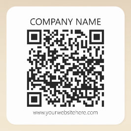 Pegatina Cuadrada Crear su propio código QR | Blanco y negro