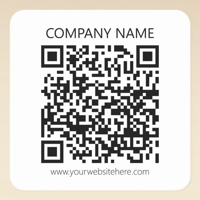 Pegatina Cuadrada Crear su propio código QR | Blanco y negro (Subido por el creador)