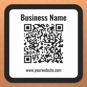Pegatina Cuadrada Crear su propio código QR   Transperador