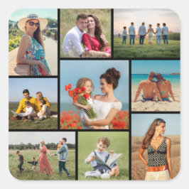 Pegatina Cuadrada Crear su propio Collage de fotos 9