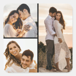 Pegatina Cuadrada Crear su propio Collage de fotos de 3