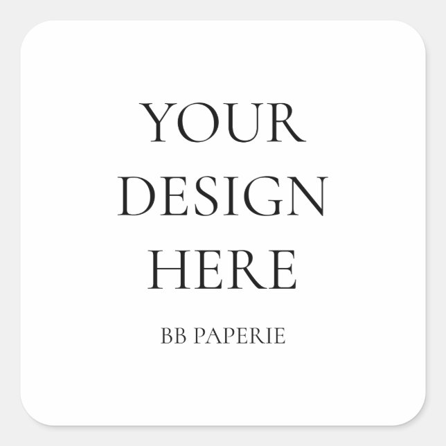 Pegatina Cuadrada Crear su propio personal (Anverso)