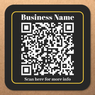 Pegatina Cuadrada Crear un código QR empresarial escaneable al insta