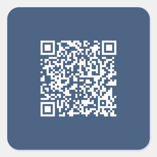 Pegatina Cuadrada Crear un código QR explorable | Azul de la armada  (Anverso)