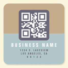 Pegatina Cuadrada Crear un código QR explorable | Dirección de retor