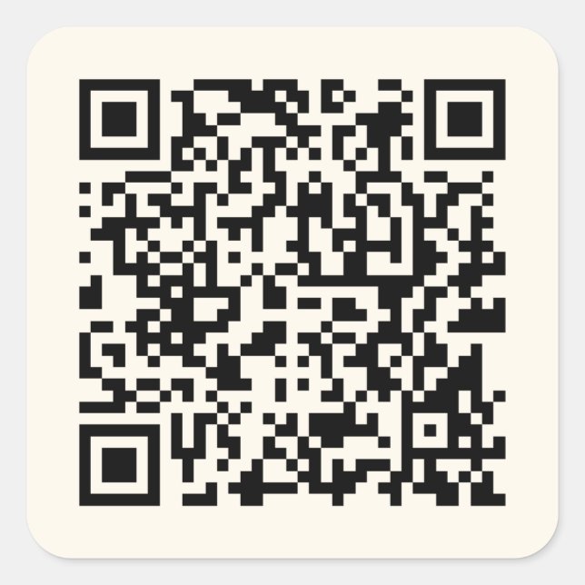 Pegatina Cuadrada Crear un código QR instantáneamente | Editable fue (Anverso)