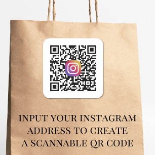 Pegatina Cuadrada Crear un código QR moderno en Instagram