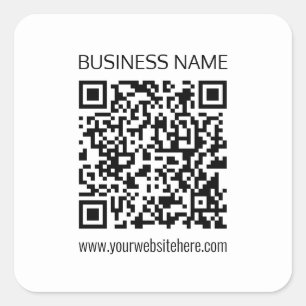 Pegatina Cuadrada Crear un código QR para empresas texto instantáneo
