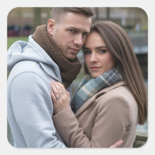 Pegatina Cuadrada Crear una imagen de pareja perfecta
