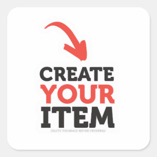 Pegatina Cuadrada CREATE-TU-Personalizado DIY sube tu diseño
