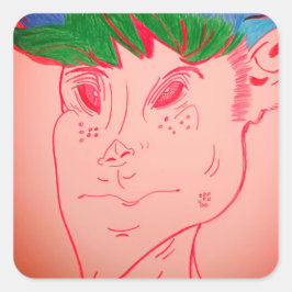 Pegatina Cuadrada Creature Features Animation Square Stickers