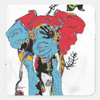 Pegatina Cuadrada creciendo lentamente