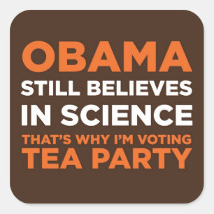 Pegatina Cuadrada Cree en la ciencia