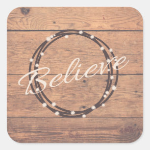 Pegatina Cuadrada Creer