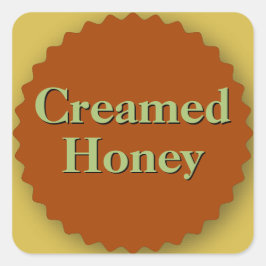 Pegatina Cuadrada Crema Honey Jar Amber