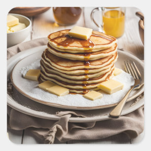 Pegatina Cuadrada Crepes