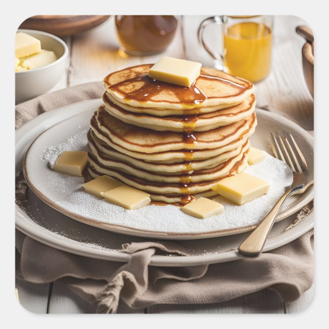 Pegatina Cuadrada Crepes (Anverso)