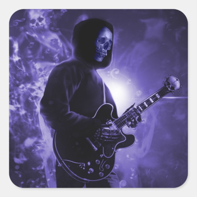 Pegatina Cuadrada Crescendo de Pegatinas de la oscuridad (Anverso)