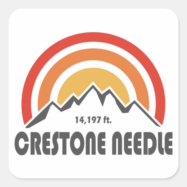 Pegatina Cuadrada Crestone Needle (Anverso)