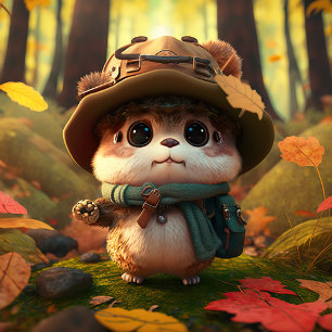 Pegatina Cuadrada Criatura aguda