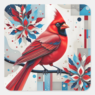 Pegatina Cuadrada Crimson Harmony