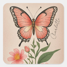 Pegatina Cuadrada Crimson Serenade Personalizada