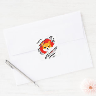 Pegatina Cuadrada criptodivisa SHIBA INU - SHIB Crypto SHIBA