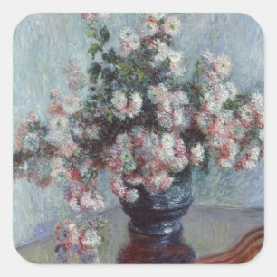 Pegatina Cuadrada Crisantemos