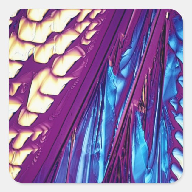 Pegatina Cuadrada Cristales ácidos tartáricos (Anverso)