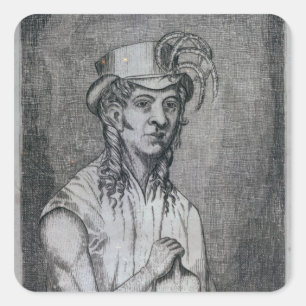 Pegatina Cuadrada Cristiano de viernes Fletcher octubre