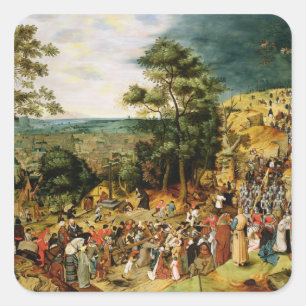 Pegatina Cuadrada Cristo camino al Calvario, 1607