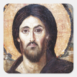 Pegatina Cuadrada Cristo como gobernante de todos